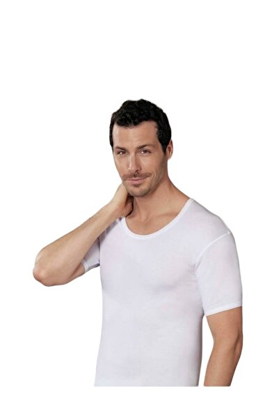 Ceylanoğlu Açık Yaka (bisiklet yaka) Yarım Kollu Erkek Atlet