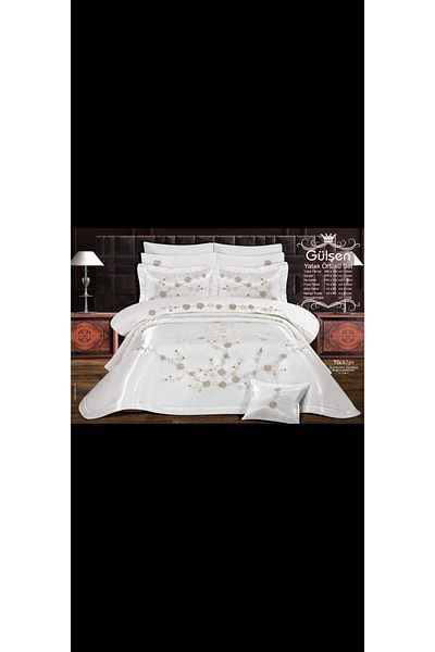 BALADI HOME Double Bedspread - 4 Piece Set, Gilded and Dowry Box