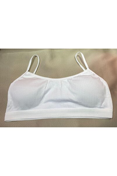 Kuryıldız بوستير نسائي أبيض مضلع - تصميم مبطن بحبل