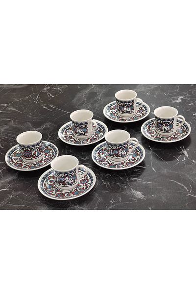 göksanmutfak 24 Piece Porcelain Coffee Set - Topkapı