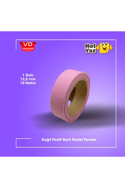 Vuslat Design 10 Meters Notyaz Paper Tape - 12.5 mm Postit
