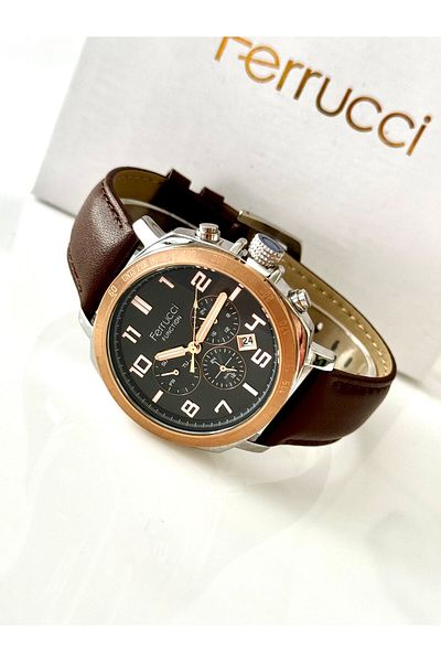Ferrucci FERRUCCi̇ Men's Wristwatch - Brown Leather Cord