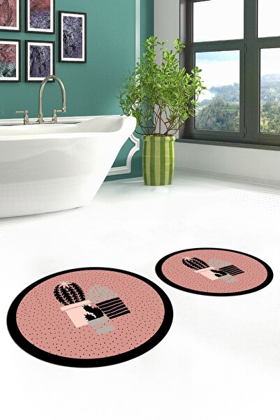 EY HOME Set de scaune pentru toaletă, lavabil, anti-alunecare, cu model de fl...