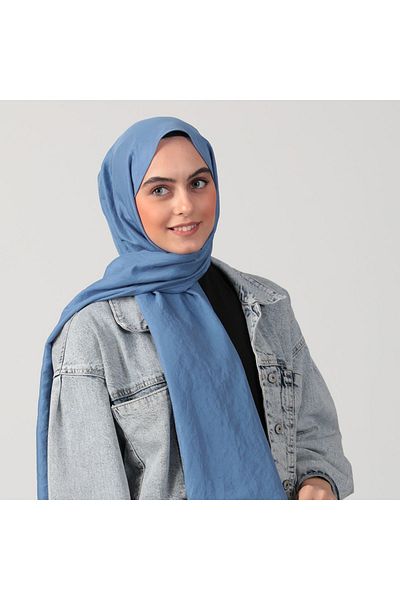 ipekistanbul Βαμβακερό σάλι Voile - Indigo