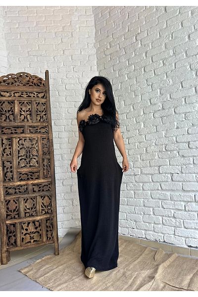 moneta boutique Rochie de damă tricotată cu modele florale