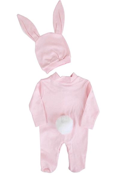 Mini Baby Girl Pink Rabbit Costume Jumpsuit