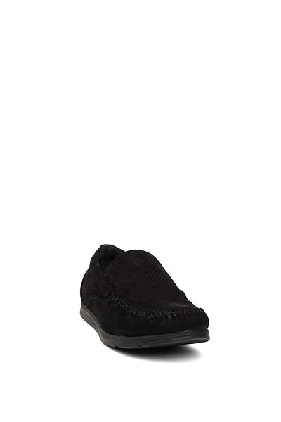 Ayakkabı Fuarı Elit 24YNbl1050N - Ανδρικά μαύρα παπούτσια casual από γνήσιο δέρμα
