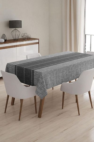 Çt Çeyizci Tekstil مفرش طاولة فردي مطبوع رقمي ومنقوش - مقاوم للبقع، 120x150