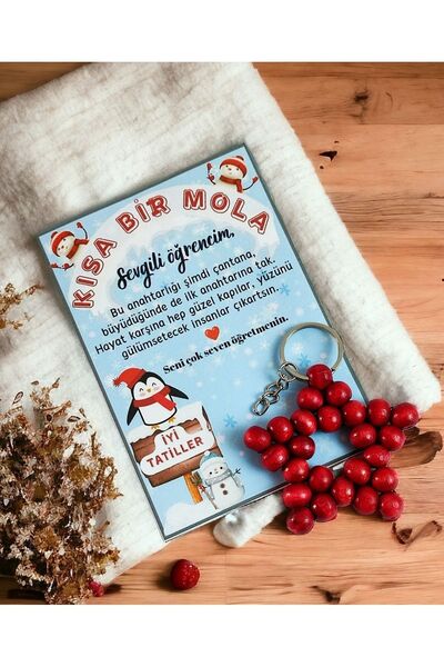 Nilgün Baymış Neva Konsept Hediyelik Okul - Tatil hediyesi Kırmızı ahşap yıld...