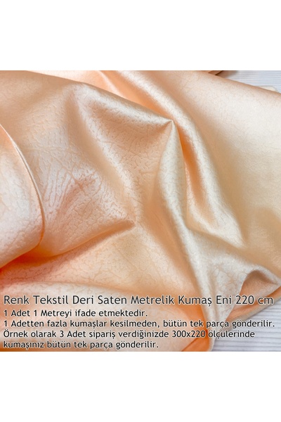 Renk Tekstil Deri Saten Metrelik Kumaş, Masa Örtüsü - Perde - Dekorasyon - Sü...