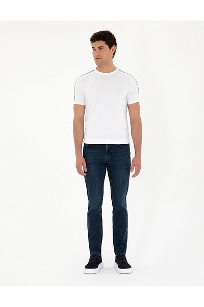 Pierre Cardin Pierre Cardin Мъжки спортен дънков панталон Lubin 033 Navy Blue Slifit - G021GL080.000.01853433