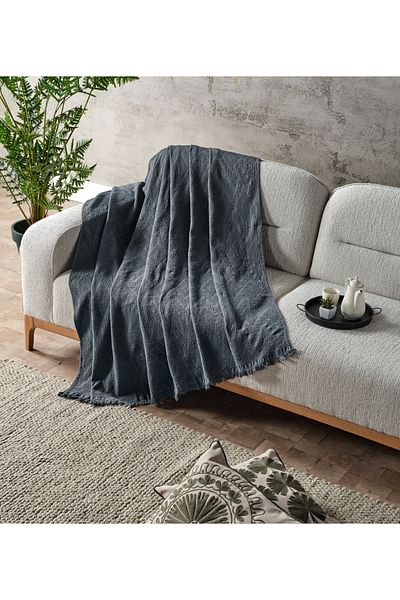 Doqu Home Indigo Adora Sofa Shawl - 130X170 cm
