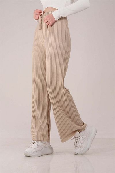 MYROYAL Beige Women's Corduroy Pants and Sweatpants - Casual Comfortable Wear