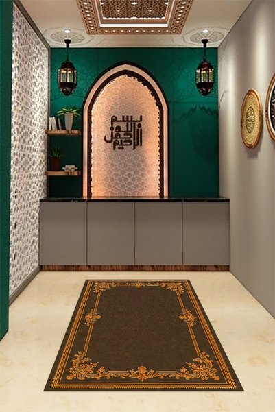 Generic Brand Digital Printed Non-Slip Washable (70X130) Gift Prayer Mat Prayer Rug