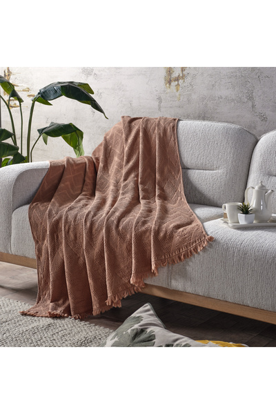 Doqu Home Adora Koltuk Şalı Somon - 130X170 cm