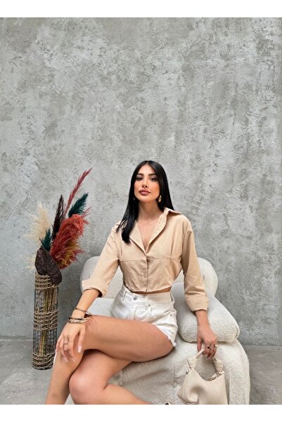 kenza'a Γυναικείο πουκάμισο με μέση και κορδόνι