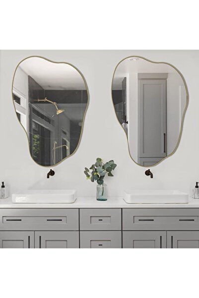 MKS Design 55x85 Duvar Dekor Aynası / Duvar Aynası / Konsol Aynası / Düzensiz Ayna / Estetik Ayna