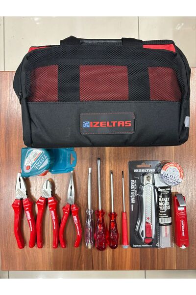 İzeltaş 13 Parça Tam Profesyonel Bez Çantalı Teknisyen Takım Çantası NMS HIRDAVAT