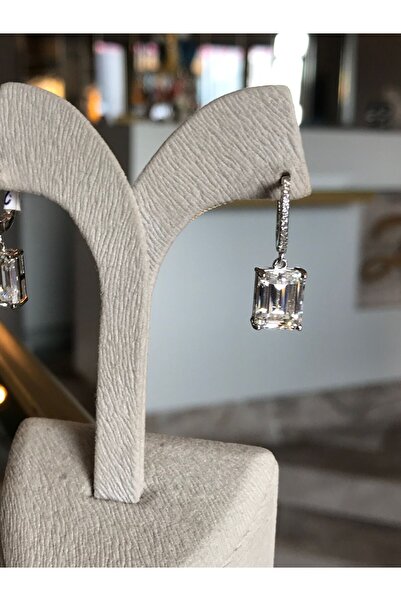 ZİNET TAKI Mozanit Sallantılı Baget Küpe