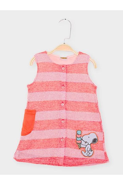 SNOOPY Neon Striped Licensed Dress