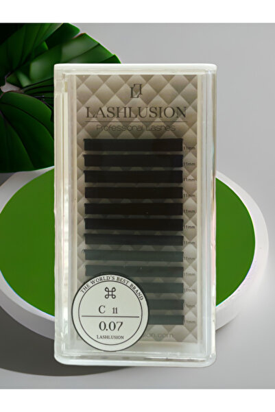 Lashlusion 0,07 C Kıvrım 11 MM Çek Tak Kolay Uygulanabilen Doğal Ipek Kirpik