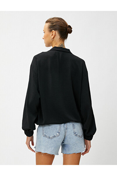 Koton Halenka s polovičním zipem s detaily v pase