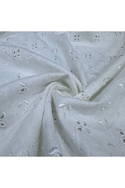 Yeşimm Kumaş Beyaz fisto ham keten kumaş