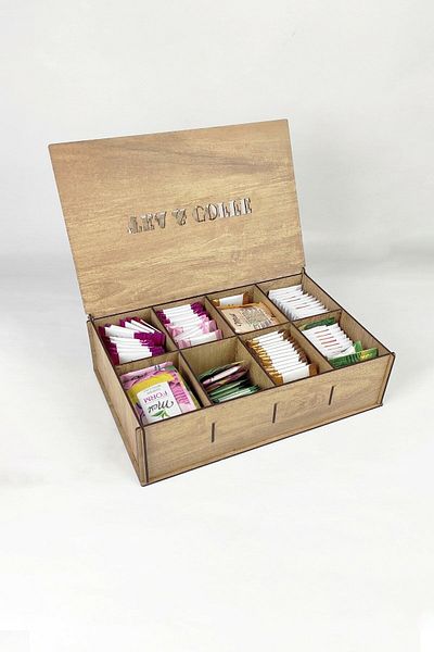 BAAÇ Tea Coffee Box Wooden Brown