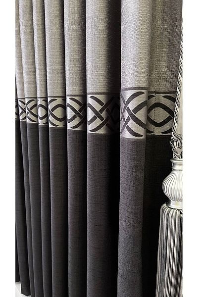 Fon Dünyası Panel Background Curtain Gray Black (Single Wing)