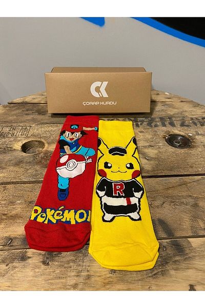 Çorap Kurdu Комплект от 2 чорапи с дизайн на Pokemon
