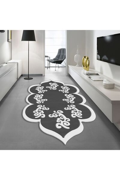 Viyana Home Dijital Baskılı Kaymaz Taban Yıkanabilir Lazer Kesim Salon Halısı...