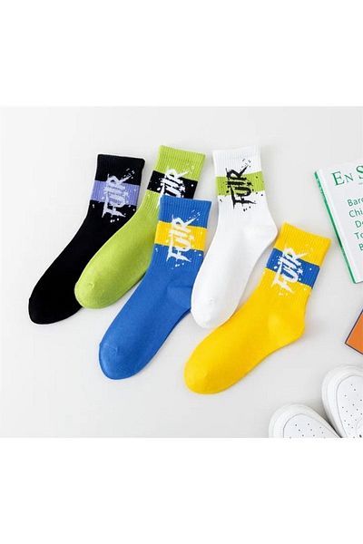 Çorap Kurdu 5 Συσκευασίες κάλτσες με μικτά χρώματα