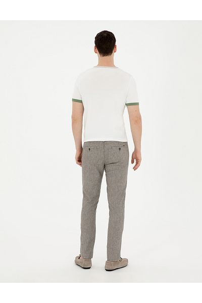 Pierre Cardin PİERRE CARDİN Ανδρικό λινό παντελόνι Slim Fit - G021SZ078.000.1844077 RAMON