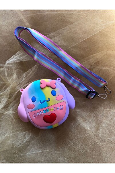 synshop Cinnamoroll Sanrio Kawaii Silikon Çanta Cüzdan Popit Askı Ayarlı ölçü: 13cm uzunluk , 9cm en