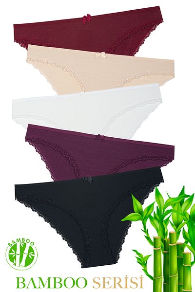 Miss Blue Moon طقم سراويل داخلية مكونة من 5 قطع - موديل 3020