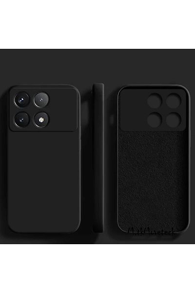 m.tk moveteck Xiaomi Poco X6 Pro Case Launch Camera Protected Inside Velvet Soft Colorful Silicone Matte Feel Suede