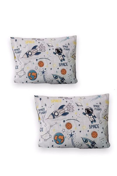 Bebek Özel Child Adult Pillow Case 50x70 Cm (2 Pieces) Space Astronaut Gray
