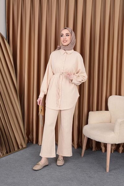 ışık tesettur Διπλό Σετ Hijab Işıl