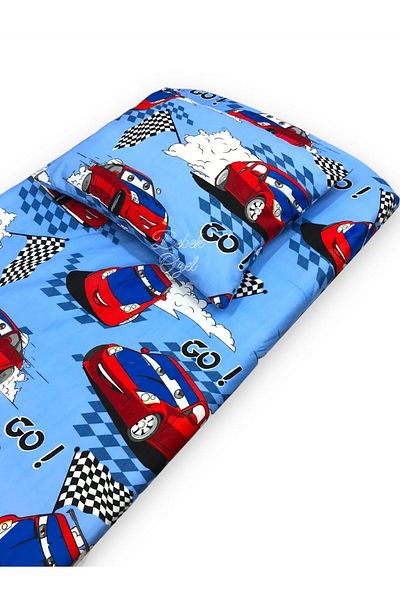 Bebek Özel Cotton Baby And Child Elastic Sheet And Pillow Case 70x140 Red With Trolley