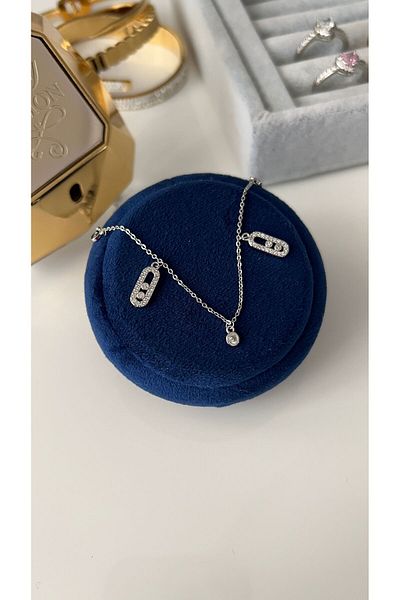 SU PERİSİ TAKI BİJUTERİ Vip Series Silver Brand Mes*Ika Model Anklet