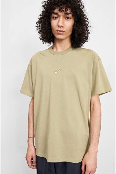 Nike Sportswear Premium Essentials Short-Sleeve Oversize Yeşil Erkek T-shirt