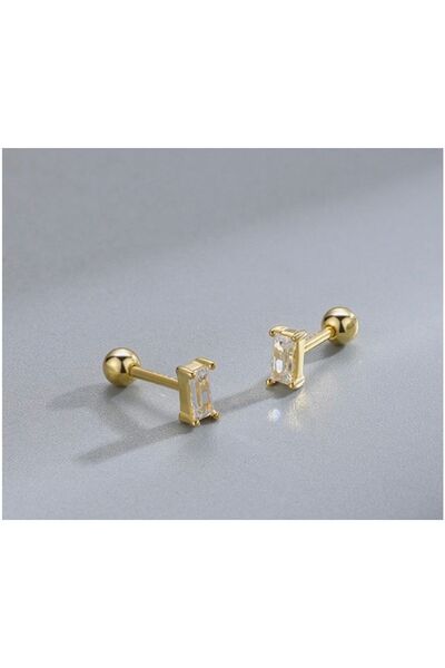 BY DİLEK ÇETİN ACCESSORY Çelik Baget Taşlı Kıkırdak Helix Tragus Piercing(1adet)