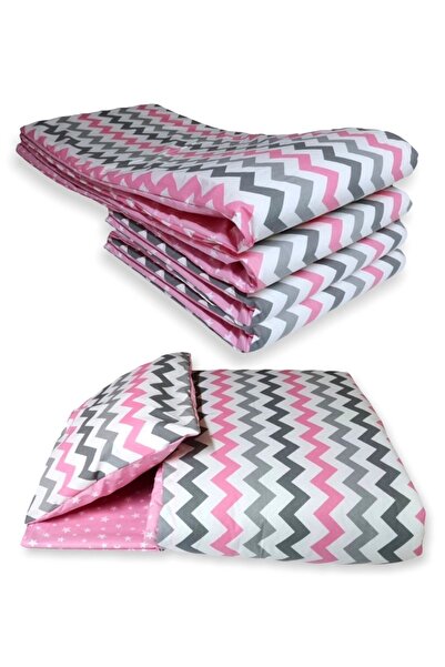 Bebek Özel طقم نوم لحماية حافة سرير الأطفال من القطن مقاس 80x130 باللون الورد...