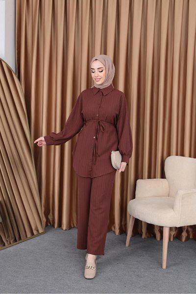 ışık tesettur Διπλό Σετ Hijab Işıl