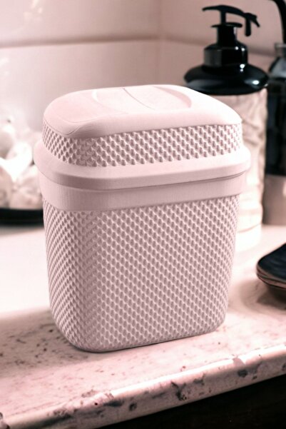Melkan Home Tezgah Üstü Çöp Kovası Girdap Çöp Kova 4 Litre Mini Çöp Kova