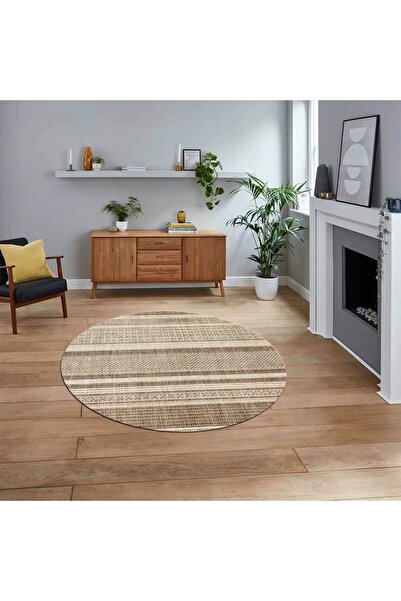 Viyana Home Dijital Baskılı Kaymaz Taban Yıkanabilir Yuvarlak Modern Mutfak S...