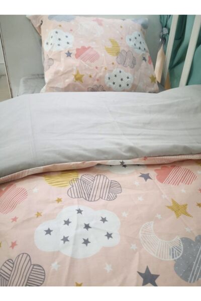 Bebek Özel طقم لحاف وسادة مونتيسوري للأطفال من القطن مقاس 90 × 190 بنمط السلم...