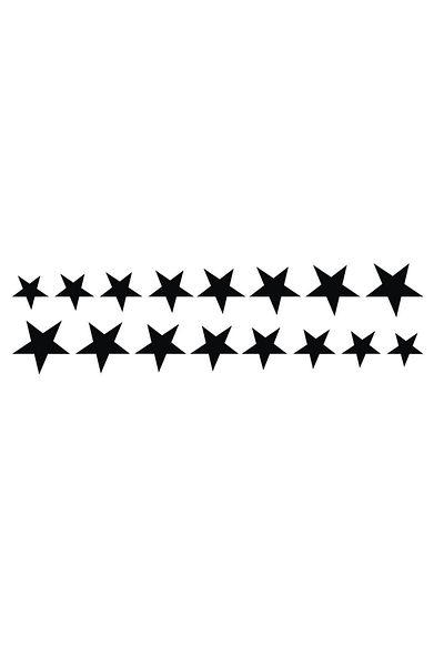 oracall STAR STICKER, Star sticker 50 cm 2 pcs black