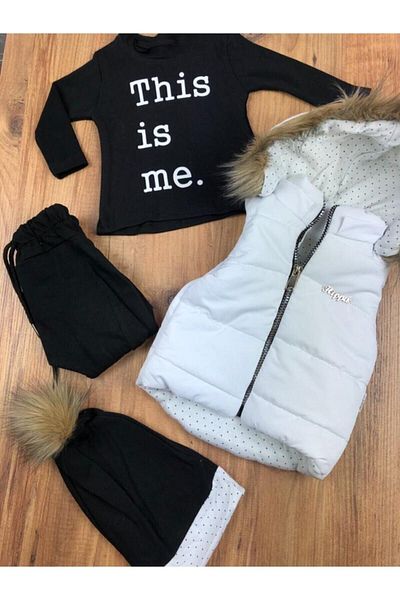 Hippıl Baby Unisex Baby 3 Piece Set with Black Inflatable Vest 0357 Out of Stock