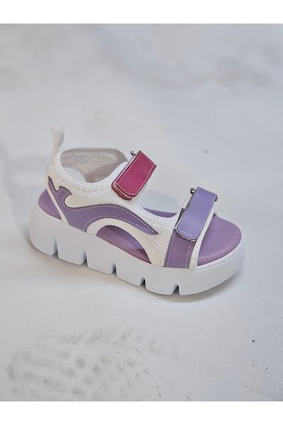 NS Little Orthopedic Lilac-White Girls' Sandals